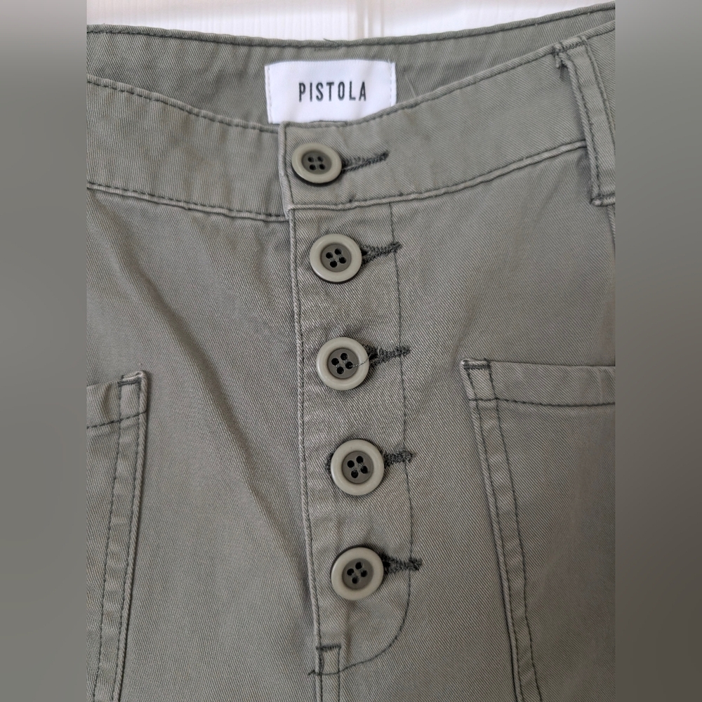Pistola Tammy High Waisted Straight Leg Pants, Royal Honor Cotton Size 24 - Picture 11 of 16